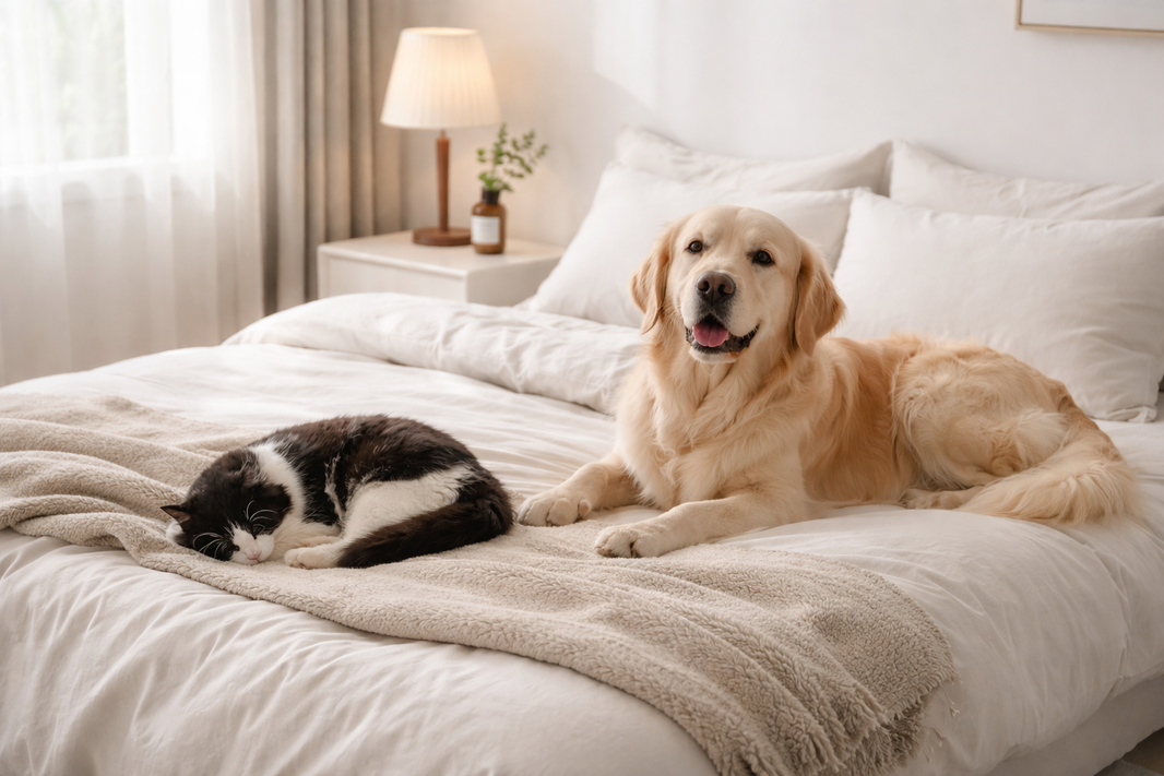 How to Keep Your Bedroom Clean When You Sleep with Pets
