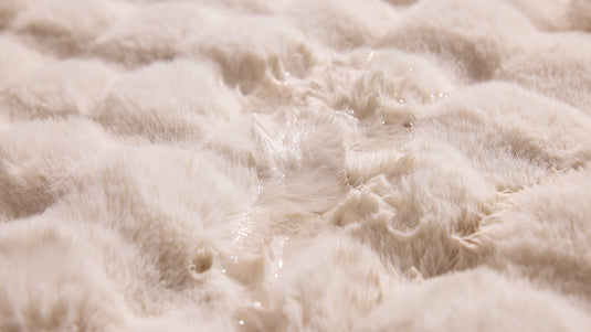 Blanket with water spilled on top