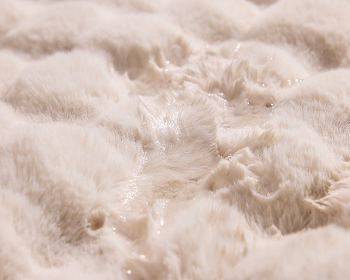 Close-up of turbulent water with beige blanket
