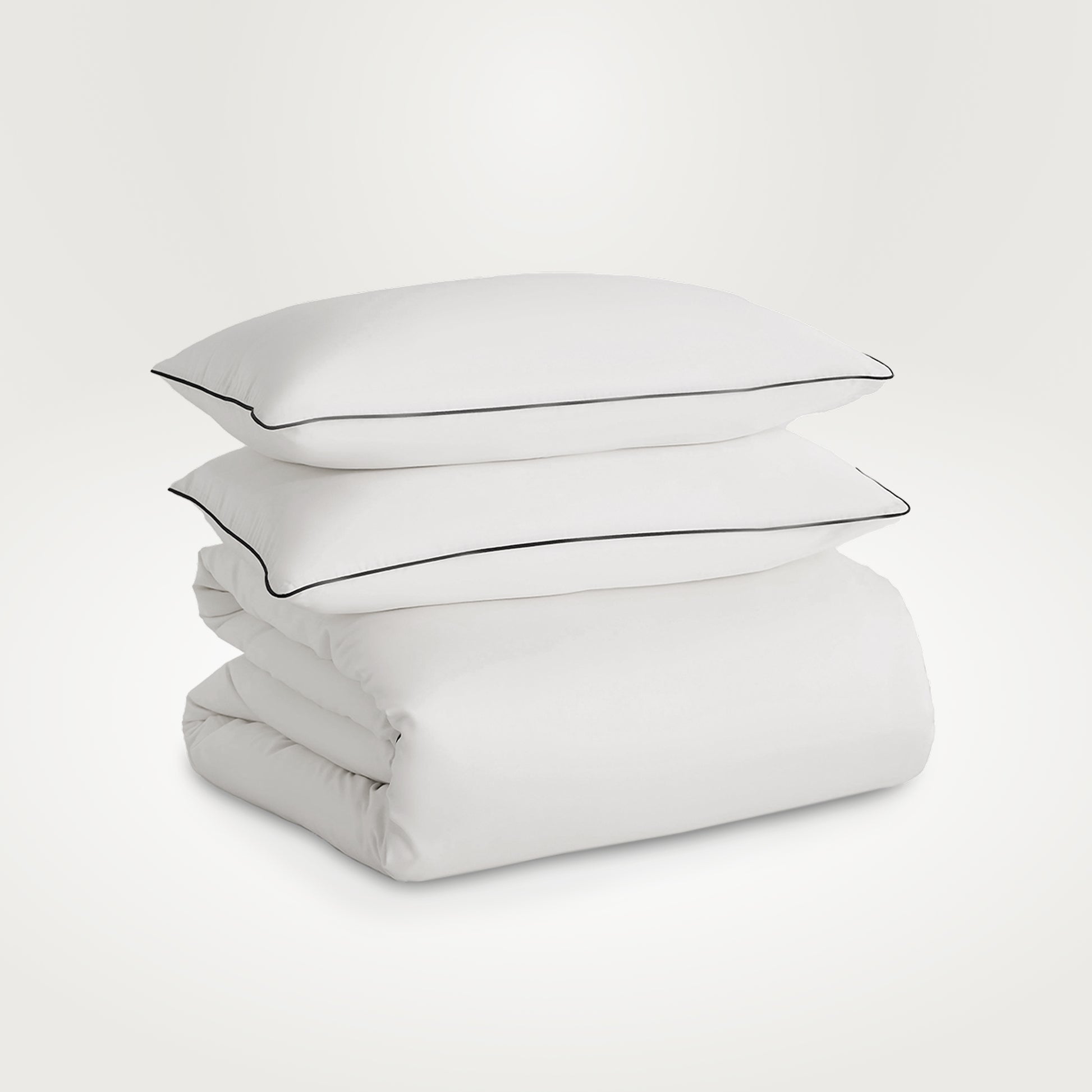 Classic White with Black Piping