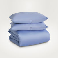 Snuggle & Stay Furless Duvet Set - Classic White with Black Piping