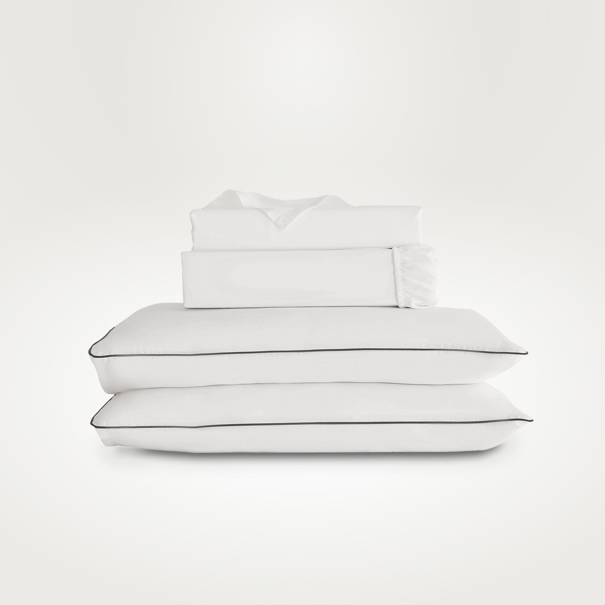 Classic White with Black Piping